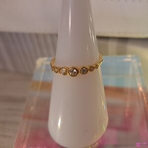 100% Sterling Silver CZ accent rings sz 6 or sz 7